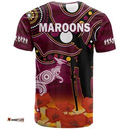 maroons rugby anzac 2023 t shirt qld aboriginal mix poppy camouflage