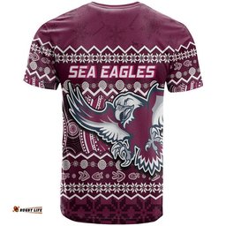 manly warringah maroon sea eagles christmas vibe t shirt