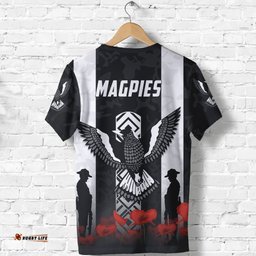 magpies t shirt collingwood anzac day