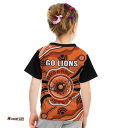brisbane roar football t shirt go lions aboriginal