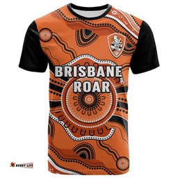 brisbane roar football t shirt go lions aboriginal