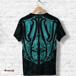 maori ta moko t shirt new zealand turquoise
