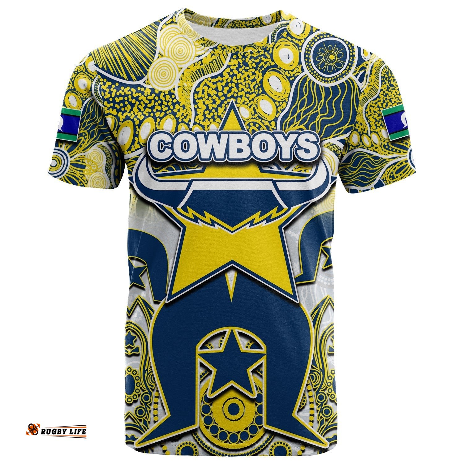 custom personalised cowboys torres strait islanders mix aboriginal t shirt
