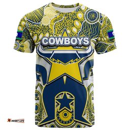 custom personalised cowboys torres strait islanders mix aboriginal t shirt