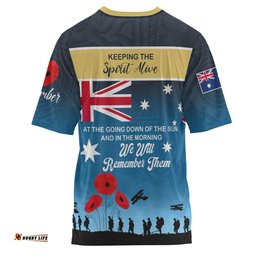 Amazing Aussie Gold Coast Titans Anzac Custom T-shirt - Keeping the Spirit Alive T-shirt
