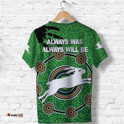 custom personalised naidoc rabbitohs t shirt aboriginal vibes no.1