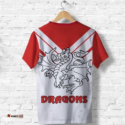 custom personalised dragons indigenous t shirt simple st. george illawarra