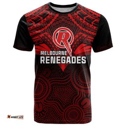 melbourne renegades cricket t shirt 2023 unique indigenous art mix polynesian pattern