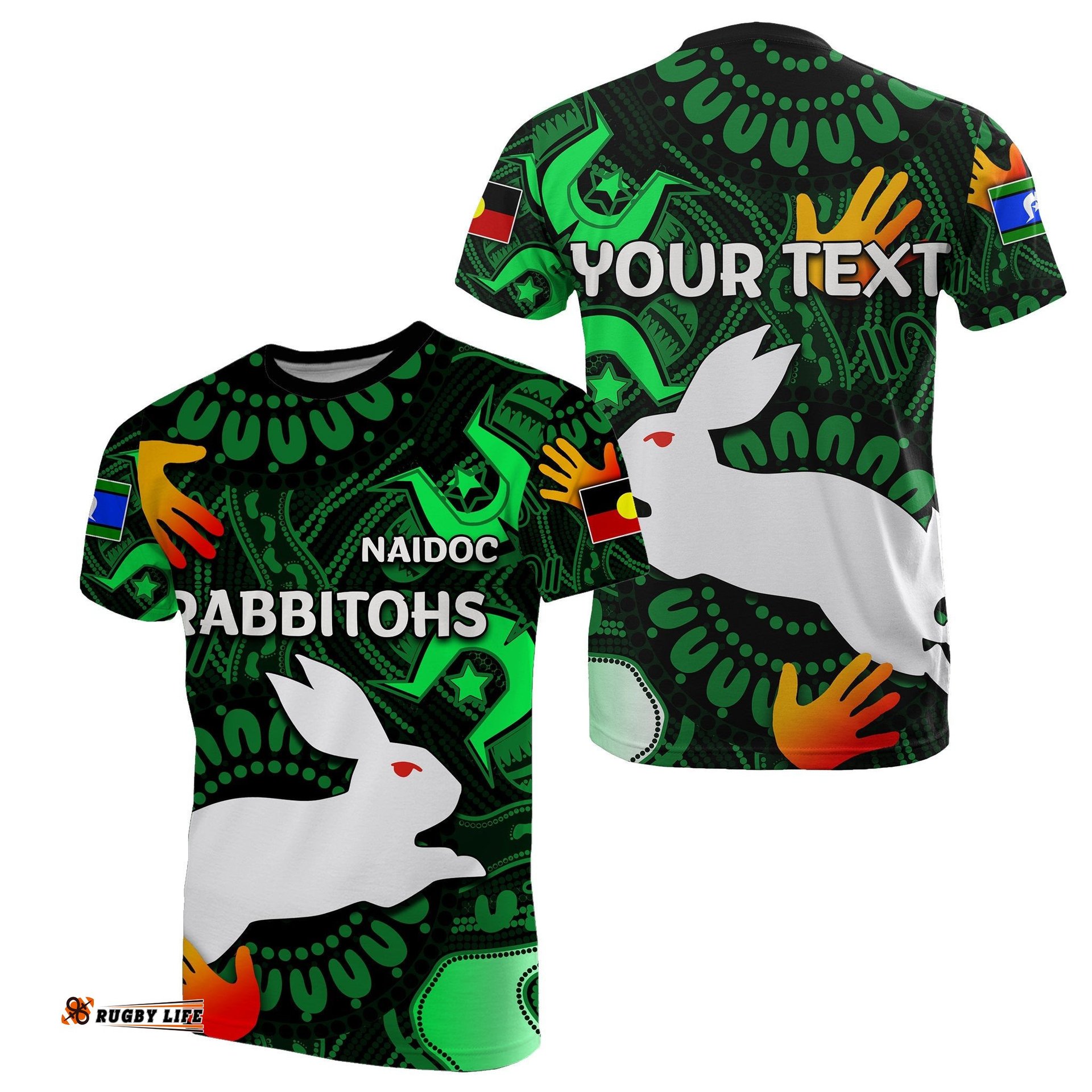 custom personalised naidoc rabbitohs t shirt naidoc patterns
