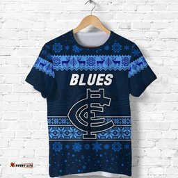 custom personalised carlton blues t shirt christmas simple style