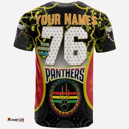 panthers rugby t shirt custom panthers premierships champion personalised player and number aboriginal pride t shirt rlt14
