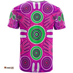 tshirts aboriginal family with dot painting art