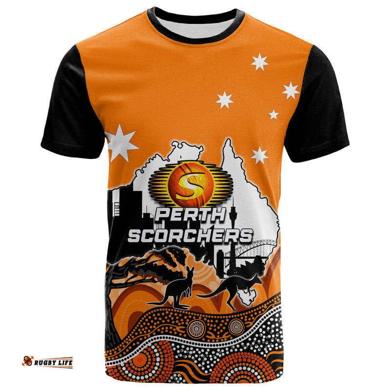 custom personalised and number happy australia day perth scorchers t shirt