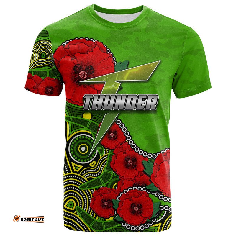 custom personalised anzac day sydney thunder army mix aboriginal t shirt