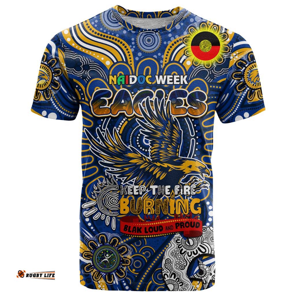 custom west coast eagles naidoc week 2024 t shirt mascot football dt02Amazing Aussie
