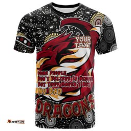 Amazing Aussie St. George Illawarra Dragons T-Shirt - Custom Dragon Aboriginal Inspired Pattern Father's Day T-Shirt