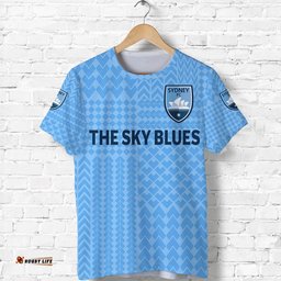 custom personalised sydney the sky blues t shirt soccer club original style blue