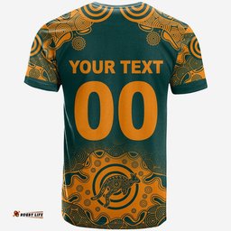 custom personalised and number australia rugby wallabies t shirt replica jersey no.3