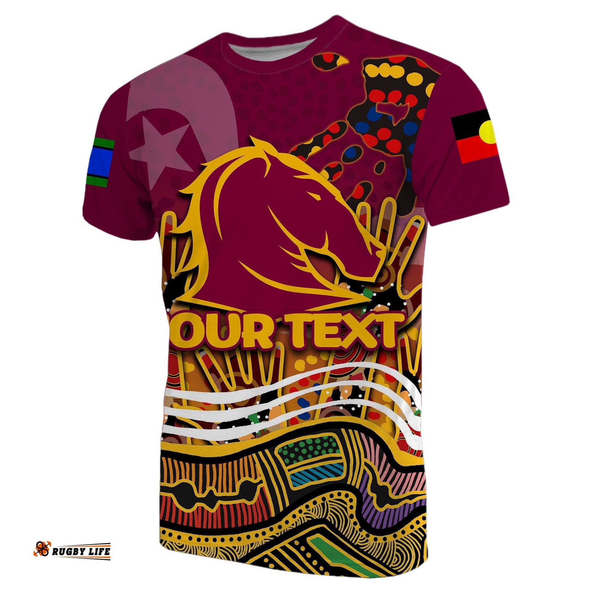 custom personalisednaidoc brisbane broncos t shirt torres strait islander