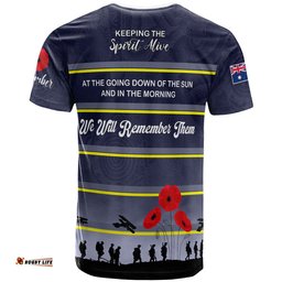 australia north queensland anzac custom t shirt keeping the spirit alive t shirt