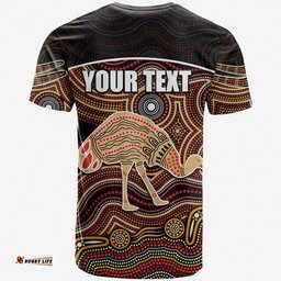 custom personalised emu aboriginal boomerang t shirt no.2