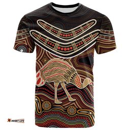 custom personalised emu aboriginal boomerang t shirt no.2