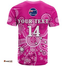 custom text and number sydney sixers t shirt cricket indigenous australian art ver02