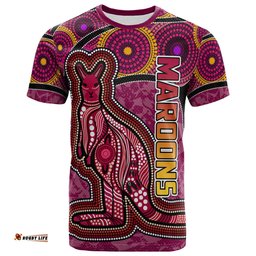 maroons rugby t shirt custom maroons kangaroo t shirt rlt13