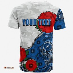 custom personalised anzac day nrl bulldogs army mix aboriginal t shirt