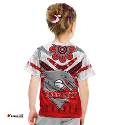 custom personalised dolphins rugby t shirt anzac day poppy aboriginal