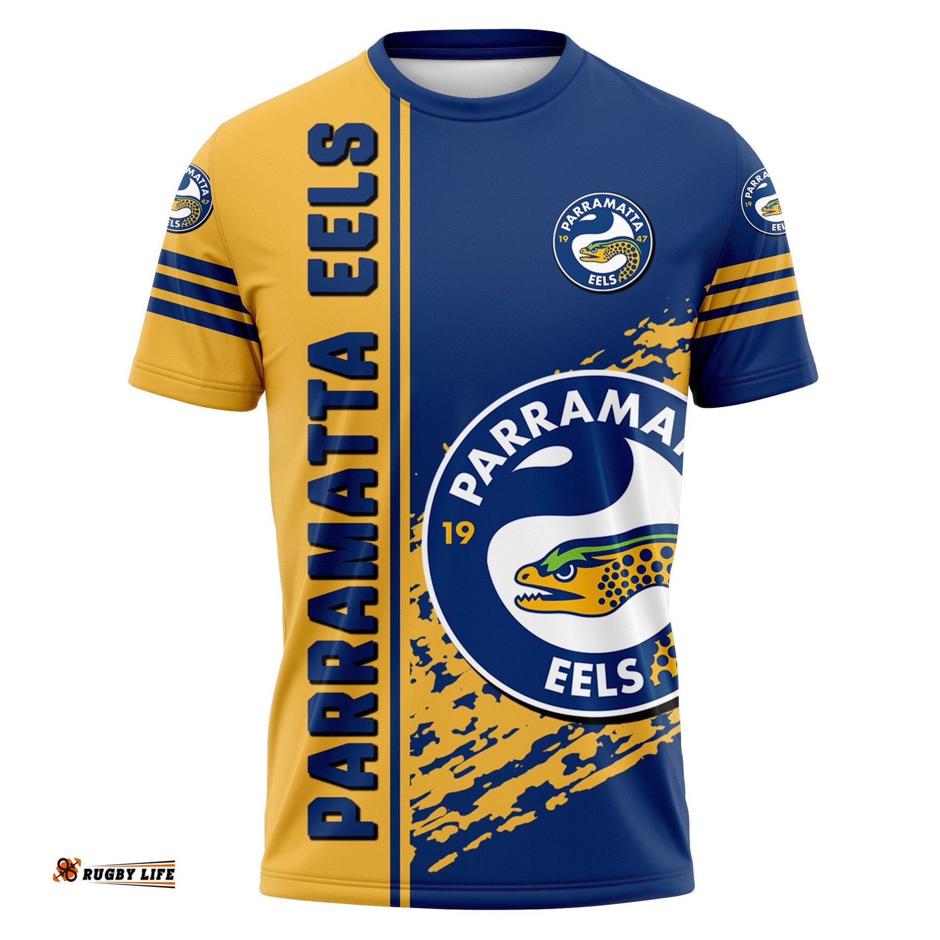 parramatta eels t shirt quarter style nrl 0