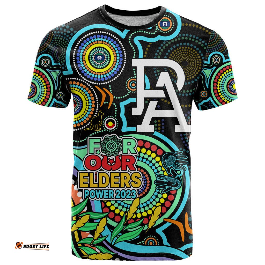 port adelaide football aboriginal art t shirt naidoc indigenous tribal
