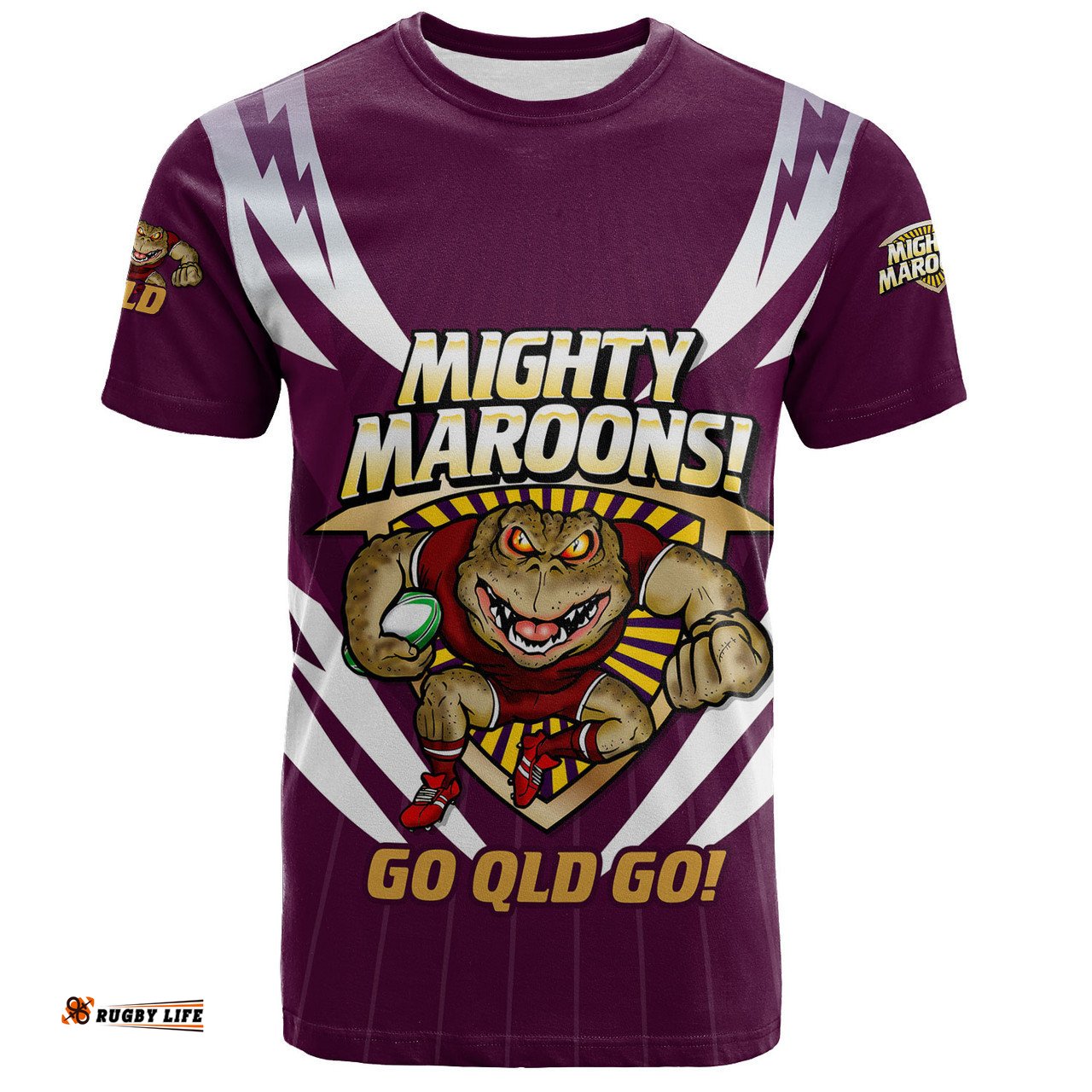 Amazing Aussie Queensland Maroons T-Shirt Custom State Of Origin 2024 Passionate Fan Born To Win Ver 2