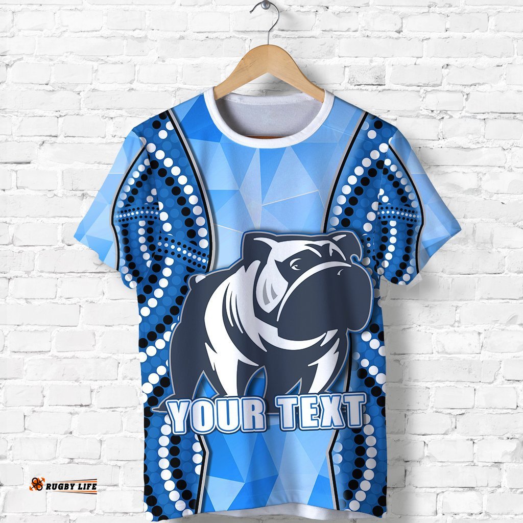 custom personalised bulldogs t shirt indigenous snappy