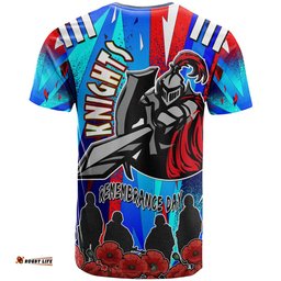 knights rugby t shirt custom knights remembrance day and poppies t shirt