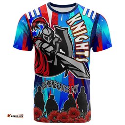 knights rugby t shirt custom knights remembrance day and poppies t shirt