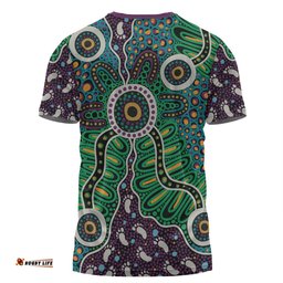 Amazing Aussie Australia Aboriginal T-shirt - A Dot Painting In The Style Of Indigenous Australian Art T-shirt