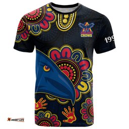 custom personalised afl adelaide football the crows 1990 aboriginal t shirt