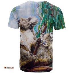 t shirt koala and joey shirt 3d art unisex
