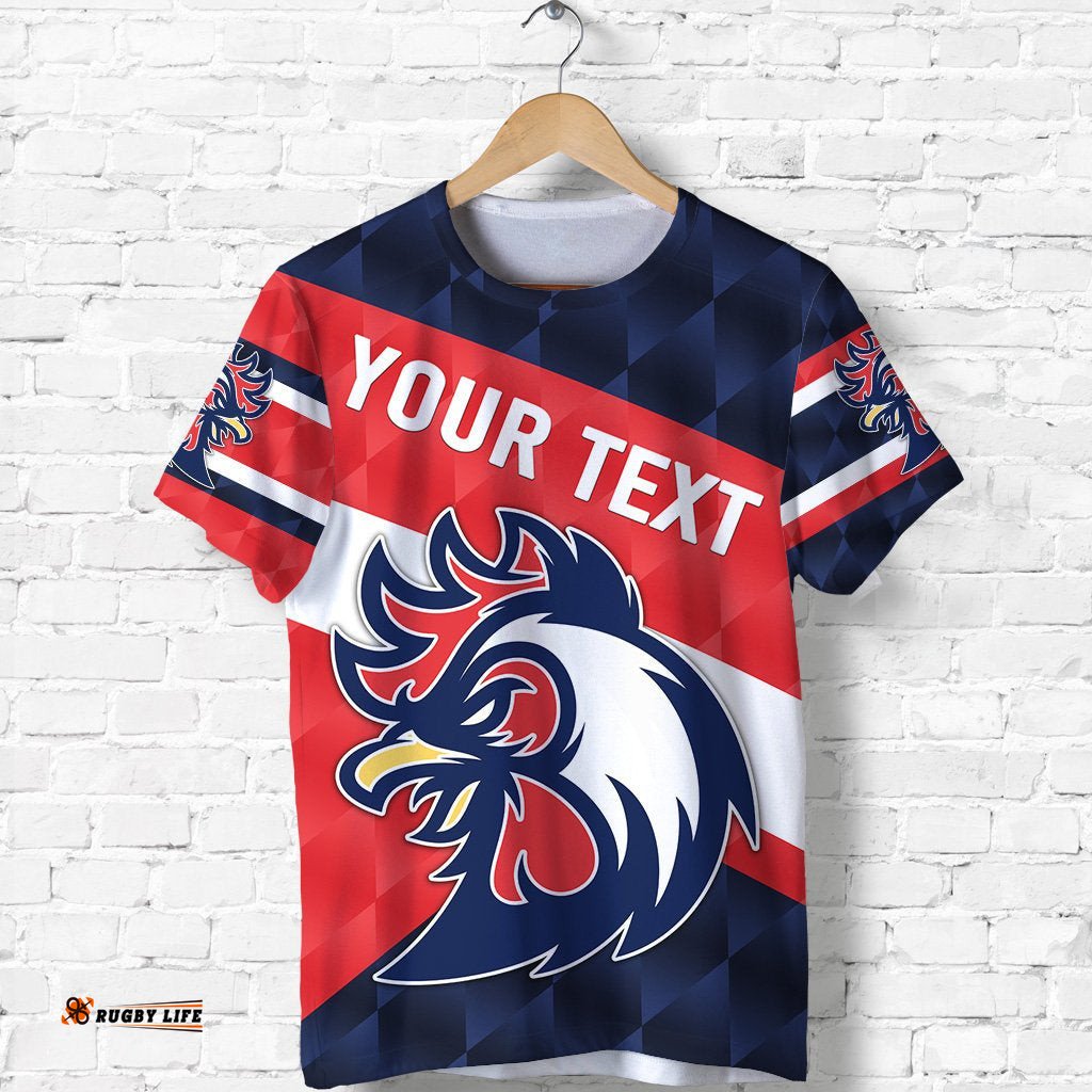 custom personalised sydney t shirt roosters sporty style