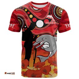 dolphins rugby anzac 2023 t shirt lest we forget