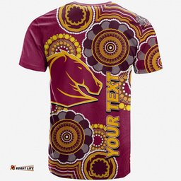 custom personalised broncos rugby aboriginal vibe t shirt