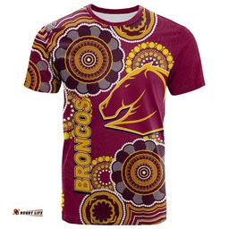 custom personalised broncos rugby aboriginal vibe t shirt