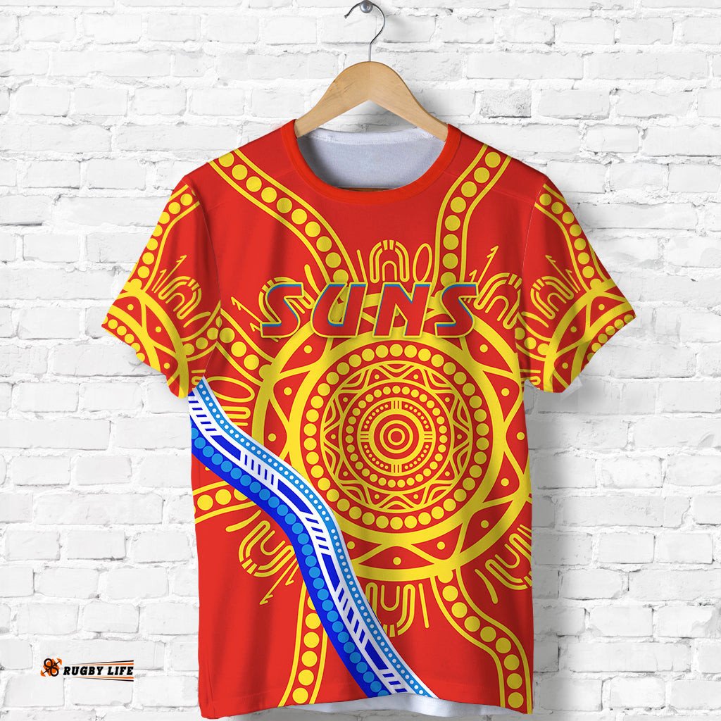 suns football t shirt royal gold coast