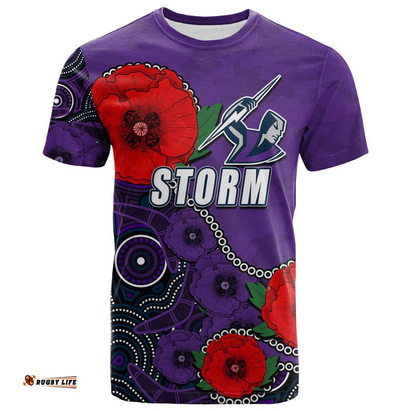 custom personalised anzac day nrl storm army mix aboriginal t shirt