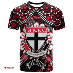 st kilda saints t shirt boomerang indigenous dots