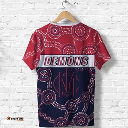 custom personalised demons indigenous t shirt melbourne fancy