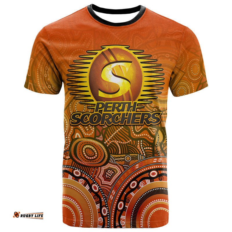 custom personalised perth scorchers indigenous aboriginal arts t shirt