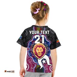 custom personalised brisbane lions football naidoc week t shirt indigenous
