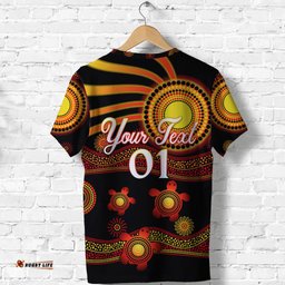 custom personalised aboriginal indigenous flag vibes t shirt turtle